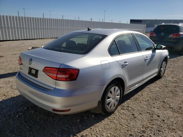 3VW2K7AJ1FM342658 - 2015 VOLKSWAGEN JETTA BASE فضي صورة 4
