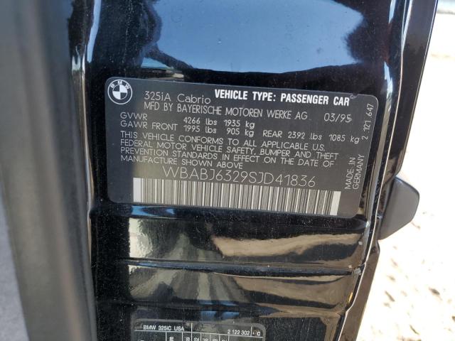 WBABJ6329SJD41836 - 1995 BMW 325 IC AUT BLACK photo 10