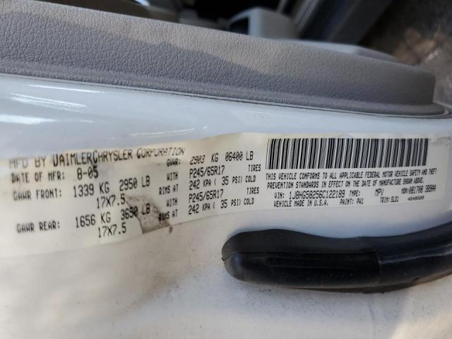 1J8HG58256C122189 - 2006 JEEP COMMANDER 白色 照片 10