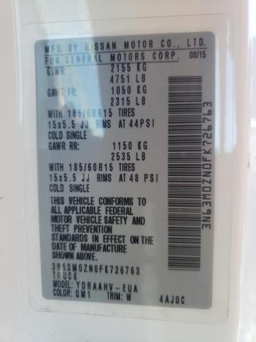 3N63M0ZN0FK726763 - 2015 CHEVROLET CITY EXPRE Ağ foto 10