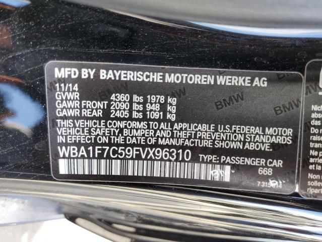 WBA1F7C59FVX96310 - 2015 BMW 228 XI BLACK photo 10