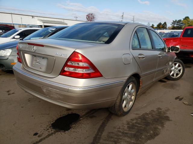 WDBRF81JX4F500907 - 2004 MERCEDES-BENZ C 240 4MAT BEIGE photo 4