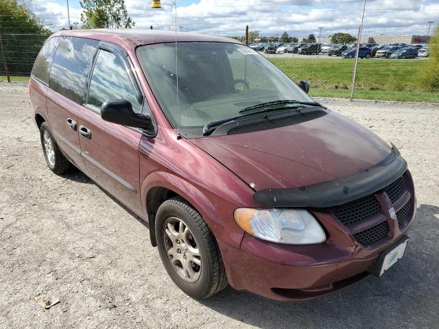 1D4GP253X3B****** - 2003 DODGE CARAVAN SE BURGUNDY photo 1