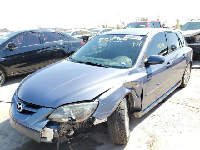 JM1BK34L581842136 - 2008 MAZDA SPEED 3 BLUE photo 2