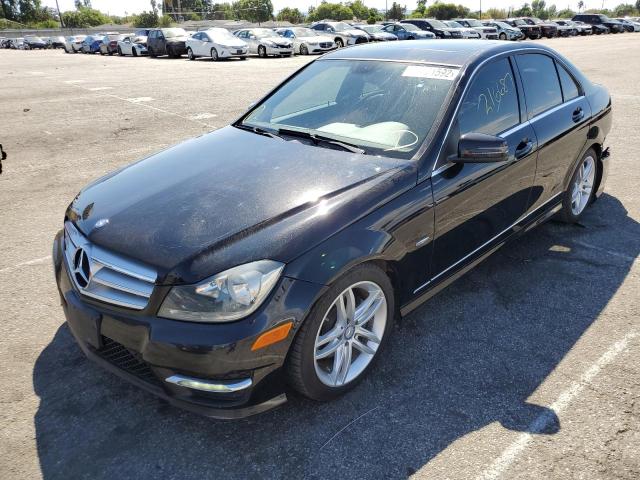 WDDGF4HB9CA607819 - 2012 MERCEDES-BENZ C 250 BLACK photo 2