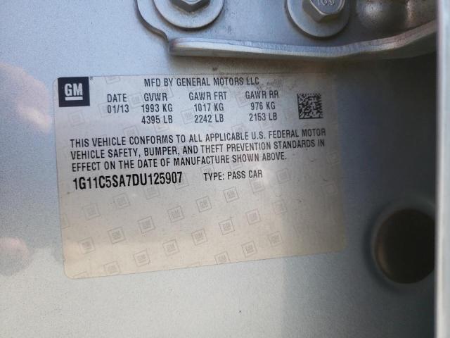 1G11C5SA7DU125907 - 2013 CHEVROLET MALIBU 1LT 蓝色 照片 10