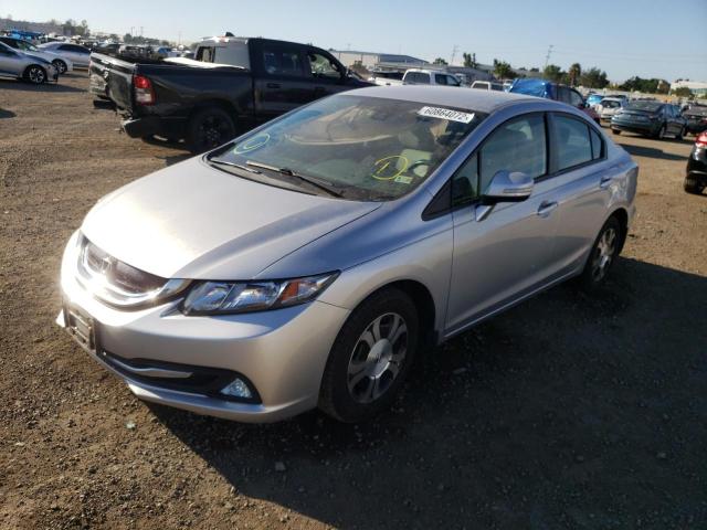 19XFB4F27DE001549 - 2013 HONDA CIVIC HYBR SILVER photo 2