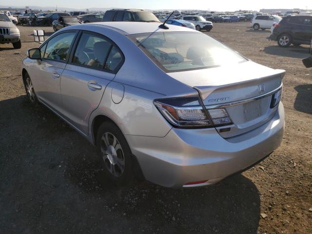 19XFB4F27DE001549 - 2013 HONDA CIVIC HYBR SILVER photo 3