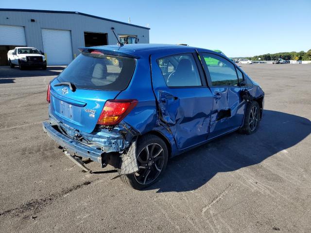 VNKKTUD33FA054267 - 2015 TOYOTA YARIS BLUE photo 9