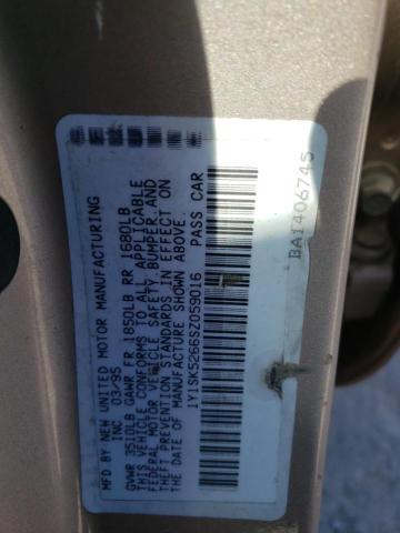 1Y1SK5266SZ059016 - 1995 GEO PRIZM BASE TAN photo 10