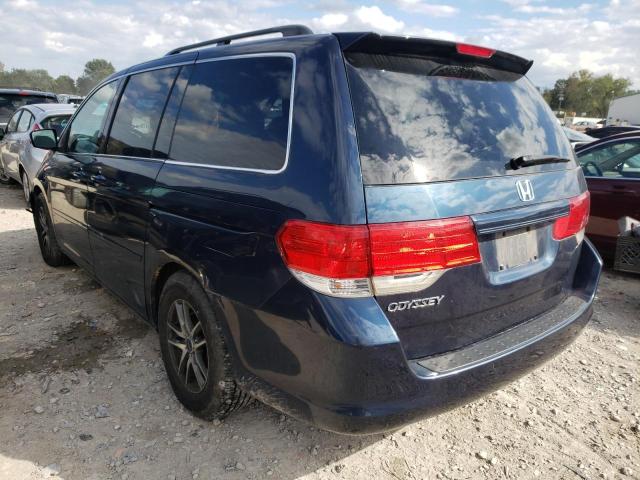 5FNRL3H74AB085820 - 2010 HONDA ODYSSEY EX BLUE photo 3