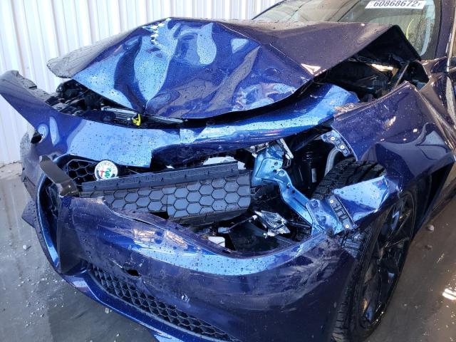 ZARFAEDN4H7555181 - 2017 ALFA ROMEO GIULIA Q4 BLUE photo 9