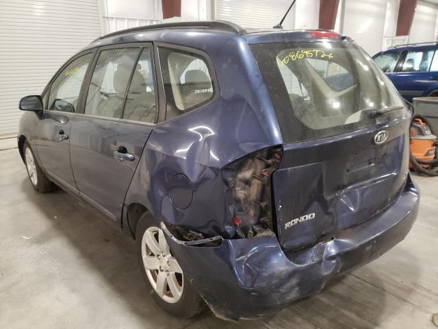 KNAFG526587136516 - 2008 KIA RONDO LX BLUE photo 3