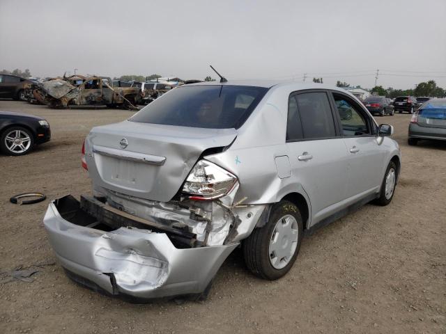 3N1BC1AP3AL383912 - 2010 NISSAN VERSA S SILVER photo 4