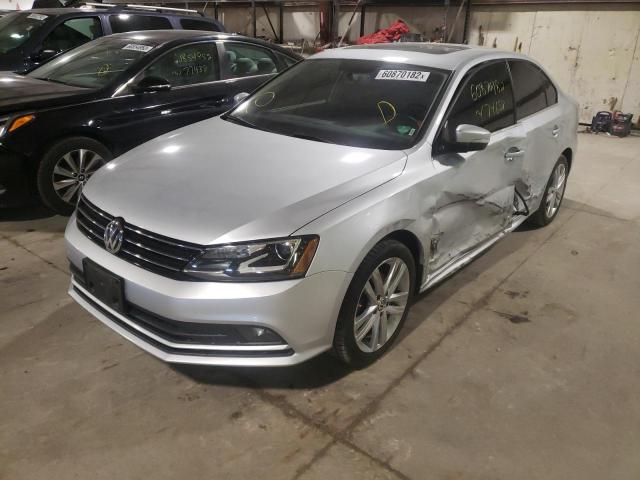 3VWL07AJ4FM405665 - 2015 VOLKSWAGEN JETTA SEL SILVER photo 2