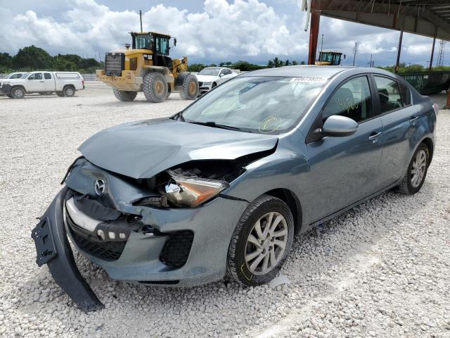 JM1BL1V73C1530893 - 2012 MAZDA 3 I GRAY photo 2