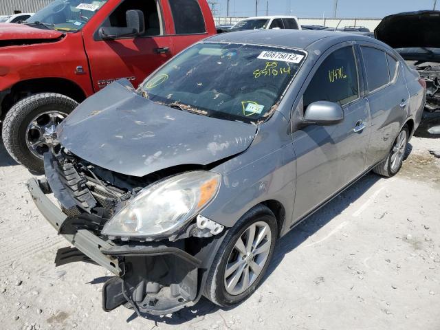 3N1CN7AP1EL851014 - 2014 NISSAN VERSA S/S GRAY photo 2