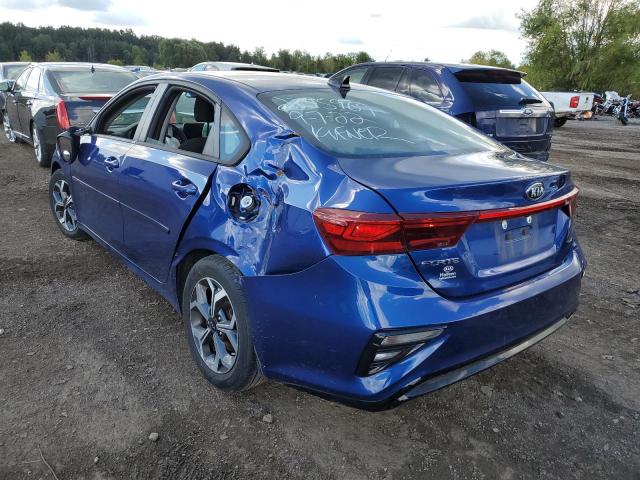 3KPF24AD6LE189617 - 2020 KIA FORTE FE BLUE photo 3