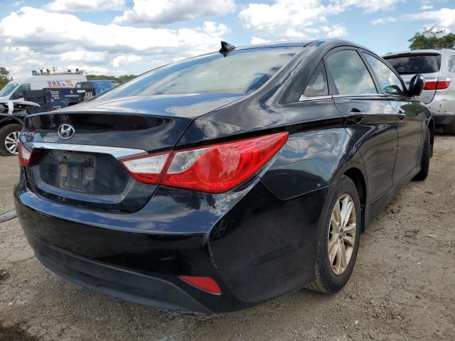 5NPEB4ACXEH870753 - 2014 HYUNDAI SONATA GLS BLUE photo 4