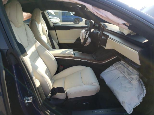 5YJSA1E55NF491402 - 2022 TESLA MODEL S Կապույտ լուսանկար 5