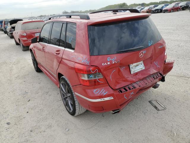 WDCGG8HB9AF314477 - 2010 MERCEDES-BENZ GLK 350 4M RED photo 3