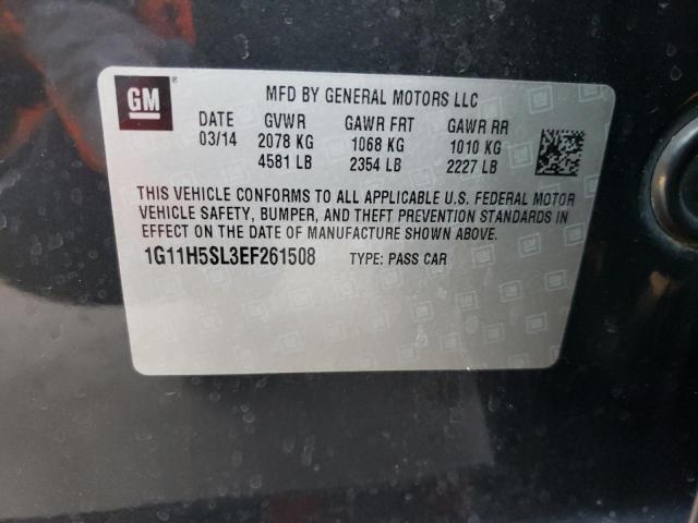 1G11H5SL3EF261508 - 2014 CHEVROLET MALIBU LTZ ნაცრისფერი ფოტო 10