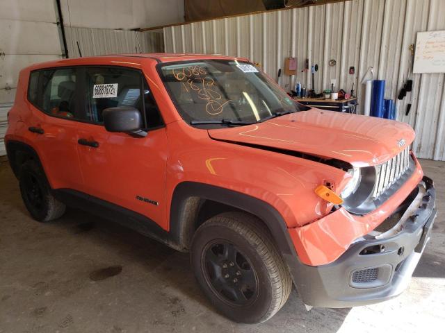 ZACCJBAB1JPJ06164 - 2018 JEEP RENEGADE S ORANGE photo 1