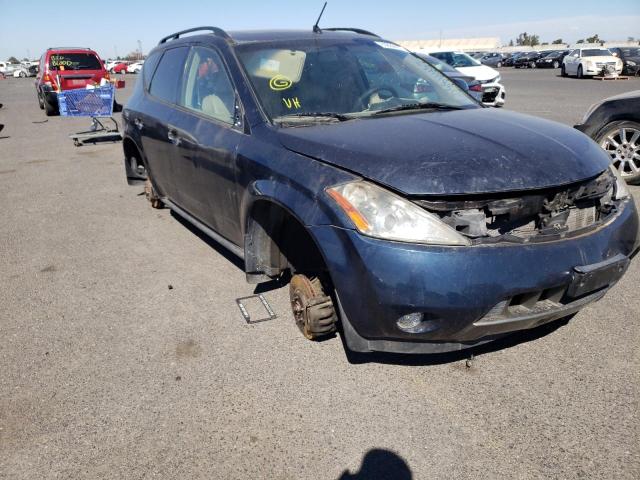 JN8AZ08W14W307591 - 2004 NISSAN MURANO SL BLUE photo 1