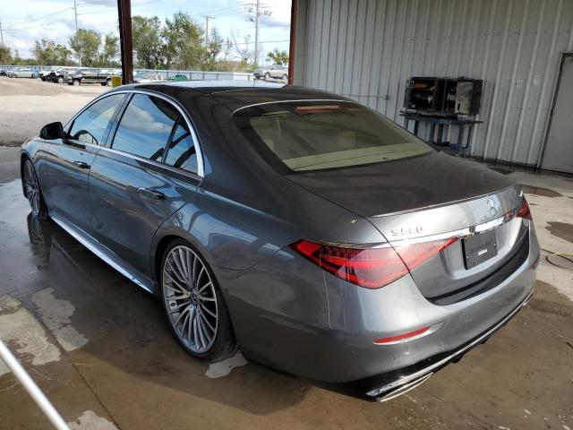 W1K6G7GB5NA071336 - 2022 MERCEDES-BENZ S 580 4MAT GRAY photo 3