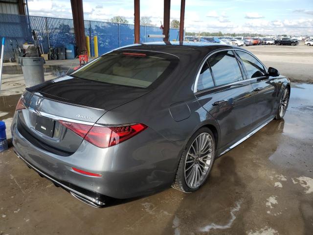 W1K6G7GB5NA071336 - 2022 MERCEDES-BENZ S 580 4MAT GRAY photo 4