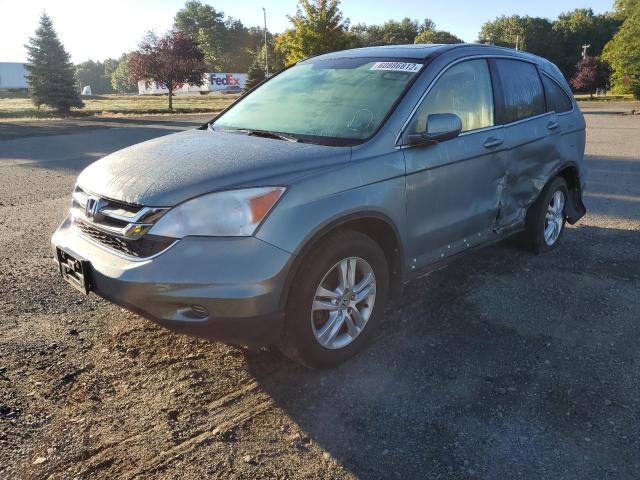 5J6RE4H78AL050933 - 2010 HONDA CR-V EXL GREEN photo 2