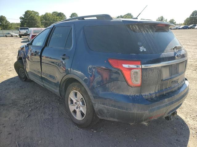 1FMHK7B84CGA86607 - 2012 FORD EXPLORER BLUE photo 3