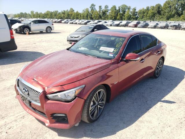 JN1EV7AP7GM305741 - 2016 INFINITI Q50 PREMIU BURGUNDY photo 2