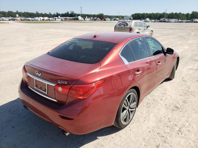 JN1EV7AP7GM305741 - 2016 INFINITI Q50 PREMIU BURGUNDY photo 4