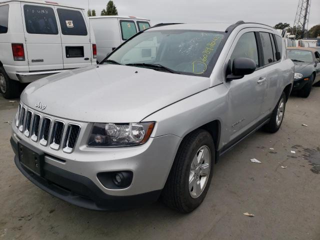 1C4NJCBA4ED539327 - 2014 JEEP COMPASS SP SILVER photo 2