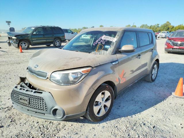 KNDJN2A23F7130369 - 2015 KIA SOUL BROWN photo 2