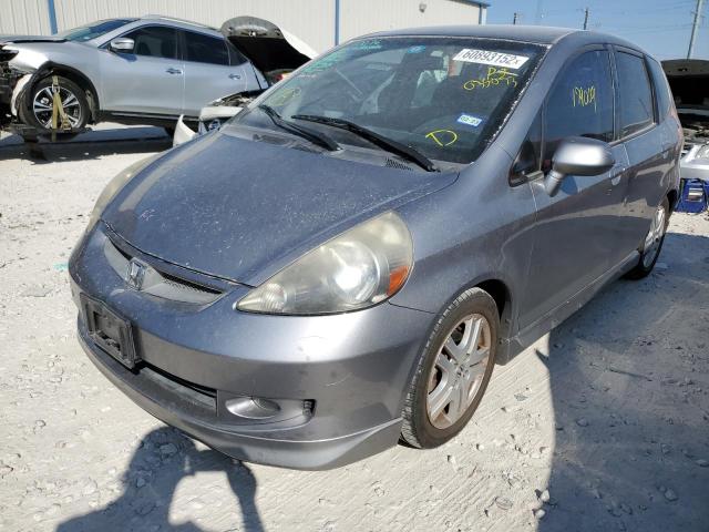 JHMGD386X7S035073 - 2007 HONDA FIT S GRAY photo 2