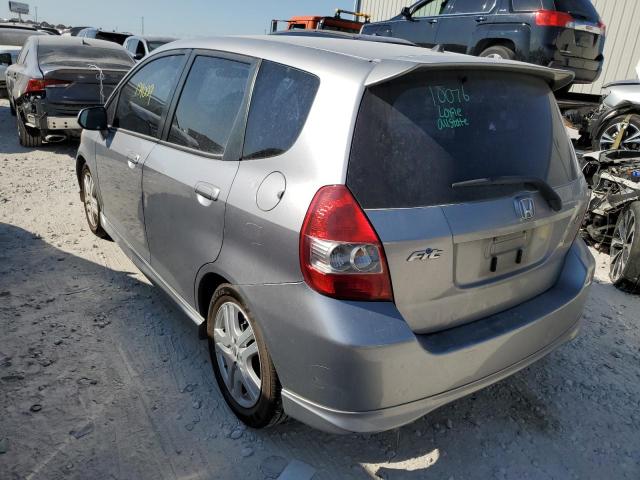 JHMGD386X7S035073 - 2007 HONDA FIT S GRAY photo 3