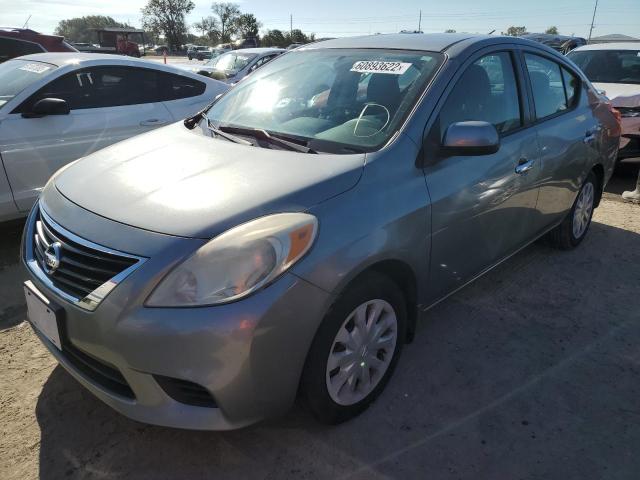 3N1CN7AP9DL893574 - 2013 NISSAN VERSA S GRAY photo 9