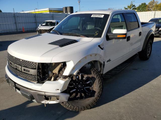 1FTFW1R63BFC59667 - 2011 FORD F150 SVT R WHITE photo 2