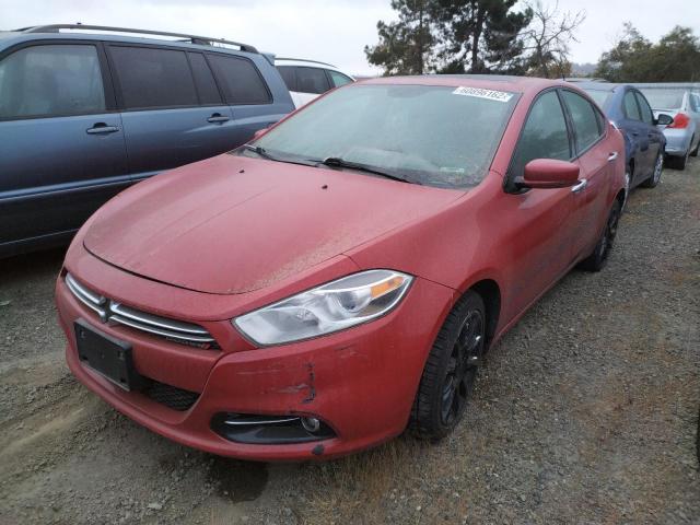 1C3CDFCH5DD313974 - 2013 DODGE DART LIMIT RED photo 2