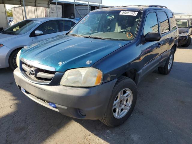 4F2YU07B81KM50760 - 2001 MAZDA TRIBUTE DX BLUE photo 2