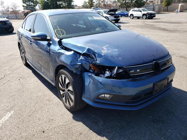 3VW637AJ9GM399173 - 2016 VOLKSWAGEN JETTA HYBR BLUE photo 1