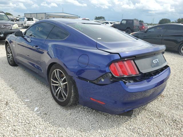 1FA6P8CF1G5321889 - 2016 FORD MUSTANG GT BLUE photo 3