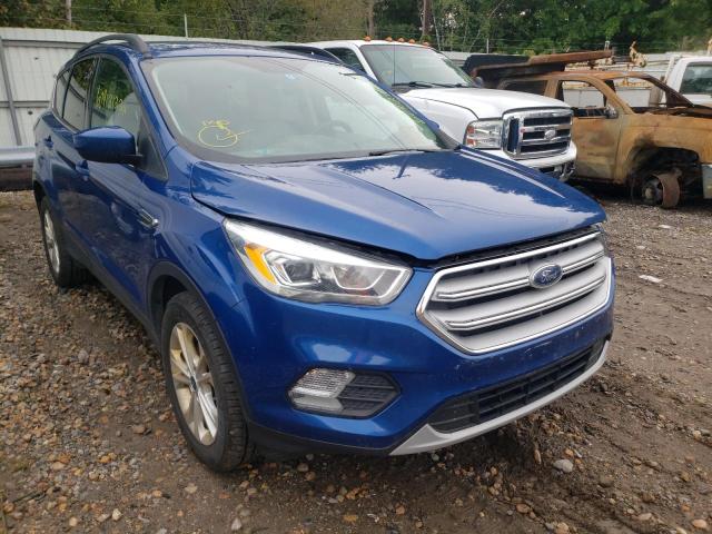 1FMCU9HD9JUA72575 - 2018 FORD ESCAPE SEL BLUE photo 1