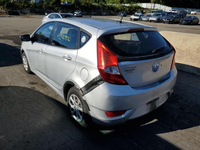 KMHCT5AE0EU165733 - 2014 HYUNDAI ACCENT SILVER photo 3