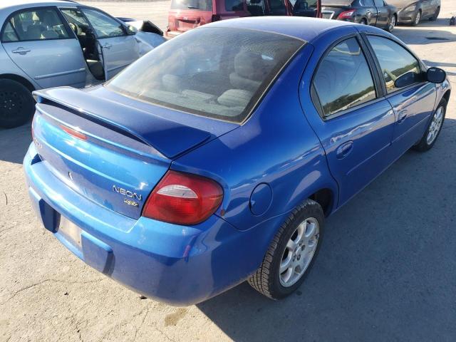 1B3ES56C85D221538 - 2005 DODGE NEON SXT BLUE photo 4