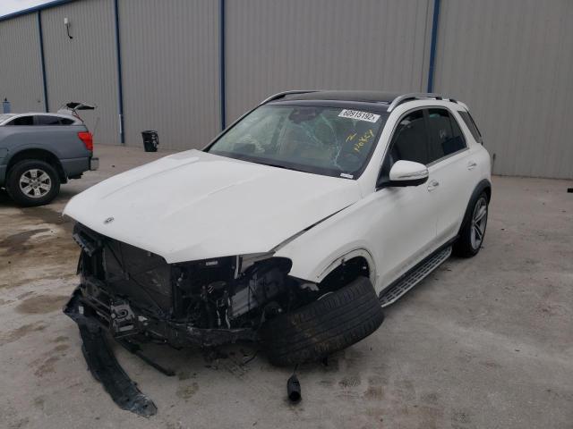 4JGFB5KB7NA736821 - 2022 MERCEDES-BENZ GLE 450 4M WHITE photo 2