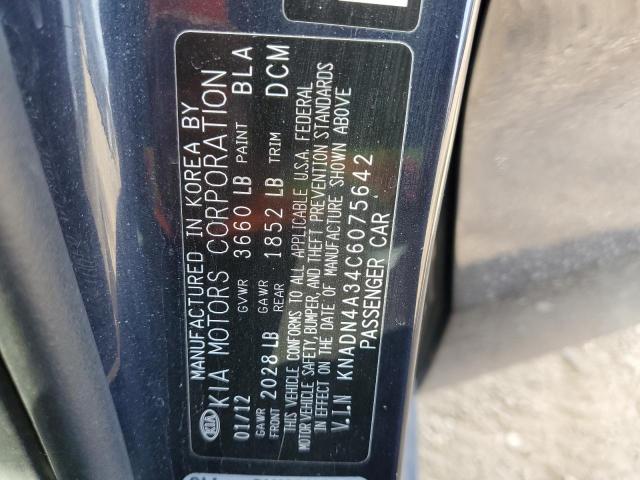 KNADN4A34C6075642 - 2012 KIA RIO EX  photo 10