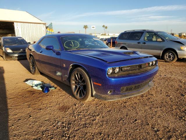 2C3CDZFJ0MH521084 - 2021 DODGE CHALLENGER BLUE photo 1